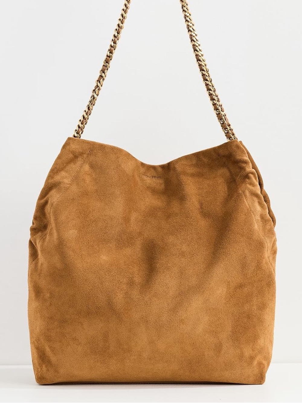 Veronica Beard Suede Chain-Handle Slouch Shoulder Bag